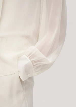 Blouse Femme en Soie Georgette  – Élégance Transparente et Légèreté Luxe