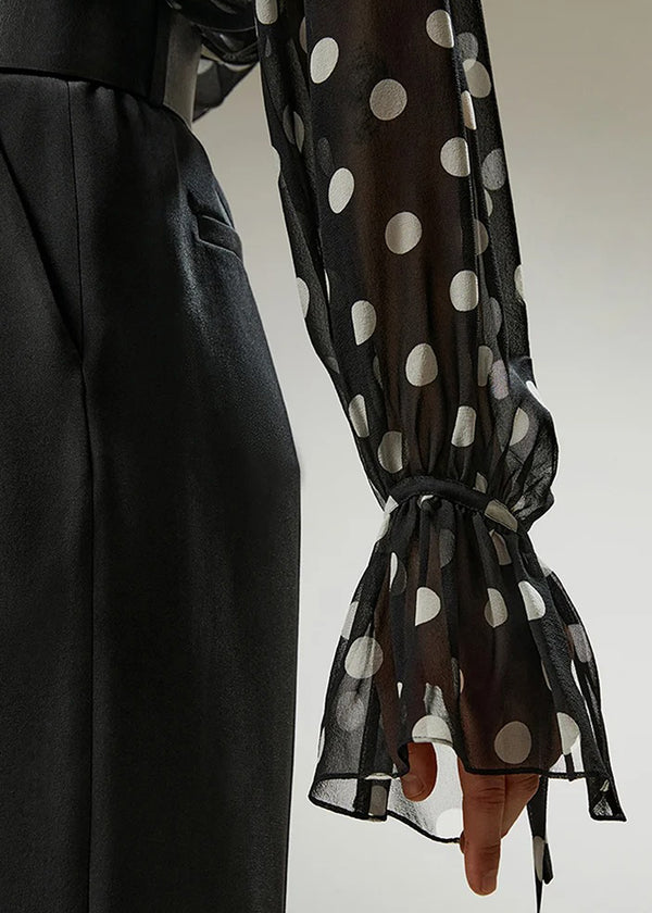 Blouse en Soie Femme à Pois – Élégance Moderne
