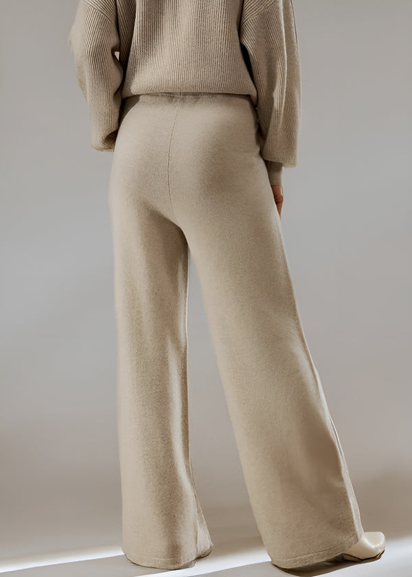 Pantalon Large Femme en  Cachemire – Élégance Décontractée et Confort Absolu
