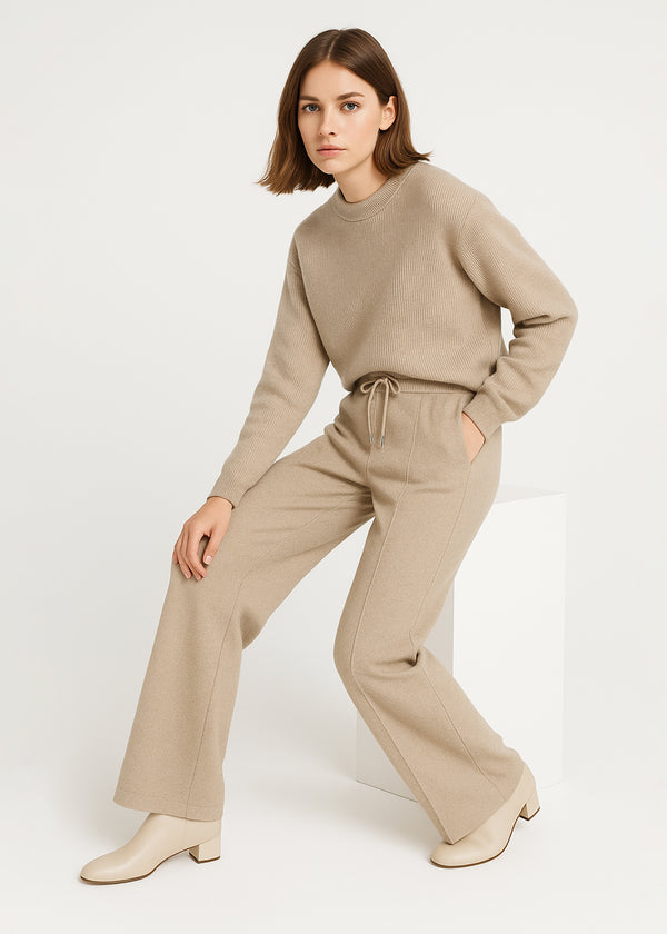 Pantalon Large Femme en  Cachemire – Élégance Décontractée et Confort Absolu