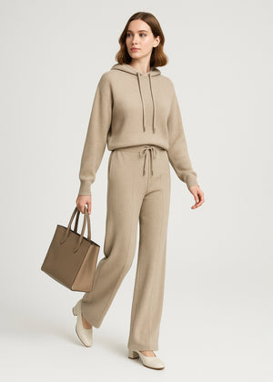 Pantalon Large Femme en  Cachemire – Élégance Décontractée et Confort Absolu