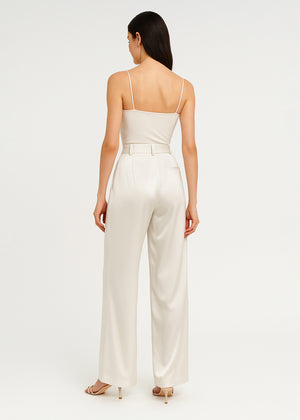 Pantalon Femme en Soie – Coupe Large Élégante et Confort Naturel