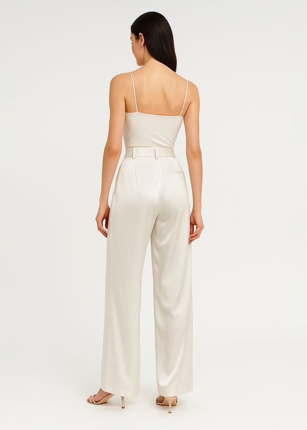 Pantalon Femme en Soie – Coupe Large Élégante et Confort Naturel
