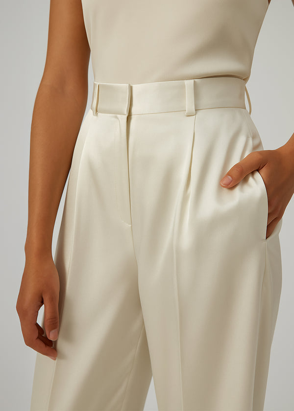 Pantalon Femme en Soie – Coupe Large Élégante et Confort Naturel