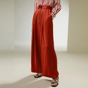 Pantalon Femme en Soie – Coupe Large Élégante et Confort Naturel