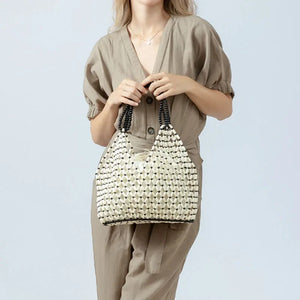 Sac Estival en Raphia Tressé – Élégance Naturelle & Chic Intemporel