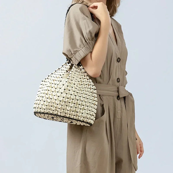 Sac Estival en Raphia Tressé – Élégance Naturelle & Chic Intemporel
