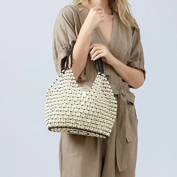 Sac Estival en Raphia Tressé – Élégance Naturelle & Chic Intemporel