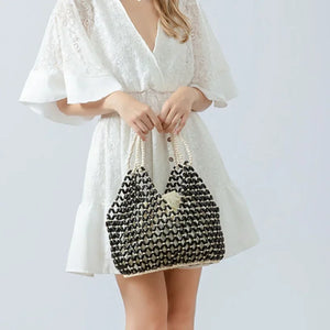 Sac Estival en Raphia Tressé – Élégance Naturelle & Chic Intemporel