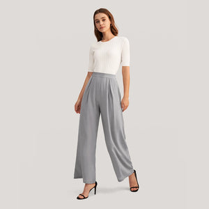 Pantalon Large en Soie Pure – Légèreté et Élégance Incomparables