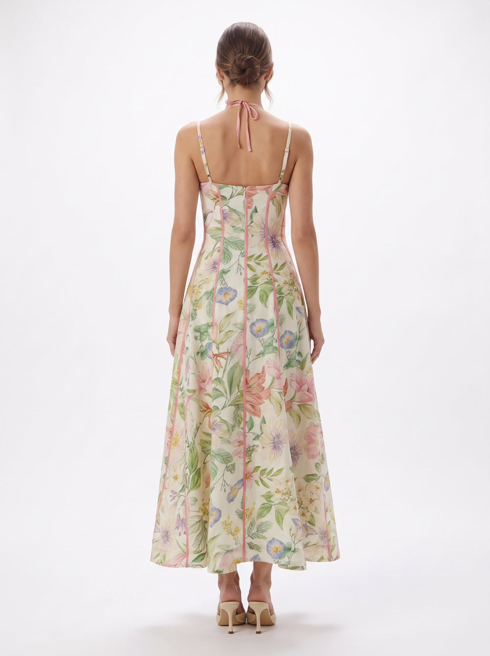 La Robe Botanique — Robe Longue Florale Corset Imprimé