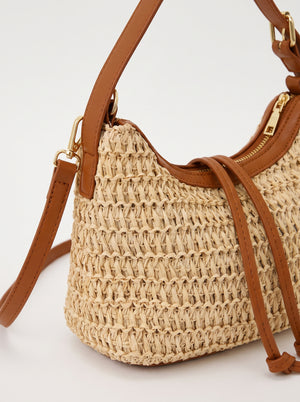 Le Sac Capri — Hobo Paille Tressée Camel Cordon