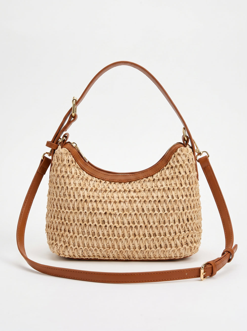 Le Sac Capri — Hobo Paille Tressée Camel Cordon