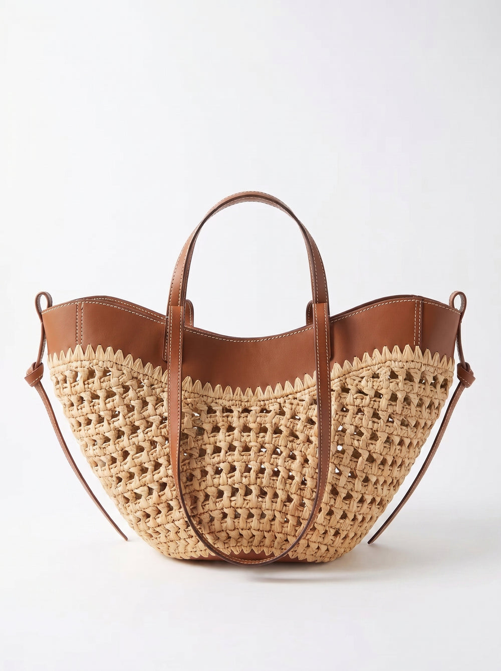 Le Cabas Riviera — Tote Paille Tressée et Cuir Camel