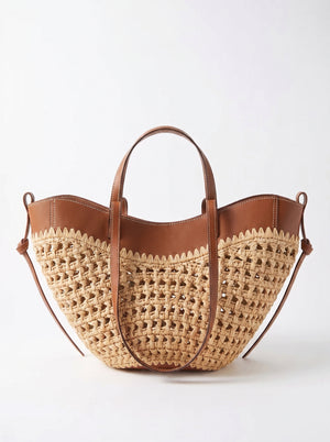 Le Cabas Riviera — Tote Paille Tressée et Cuir Camel