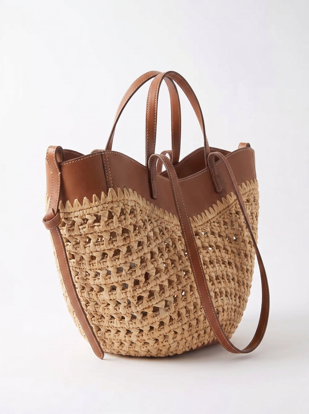 Le Cabas Riviera — Tote Paille Tressée et Cuir Camel