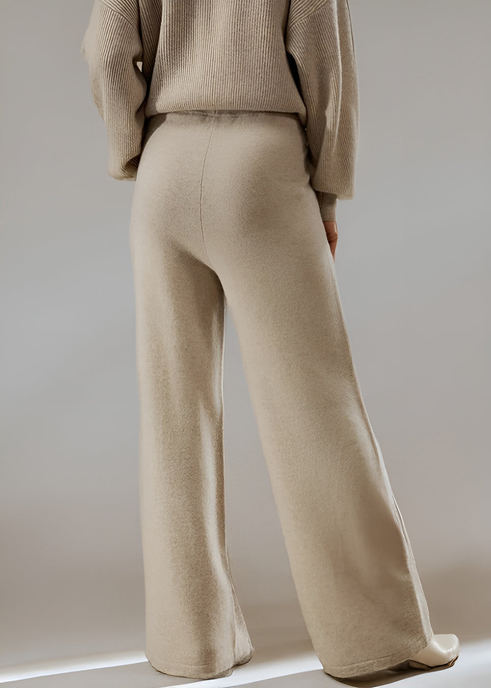 Pantalon Large Femme en  Cachemire – Élégance Décontractée et Confort Absolu