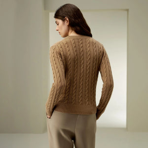 Pull Câble en Laine & Cachemire – Épure Classique au Chic Moderne