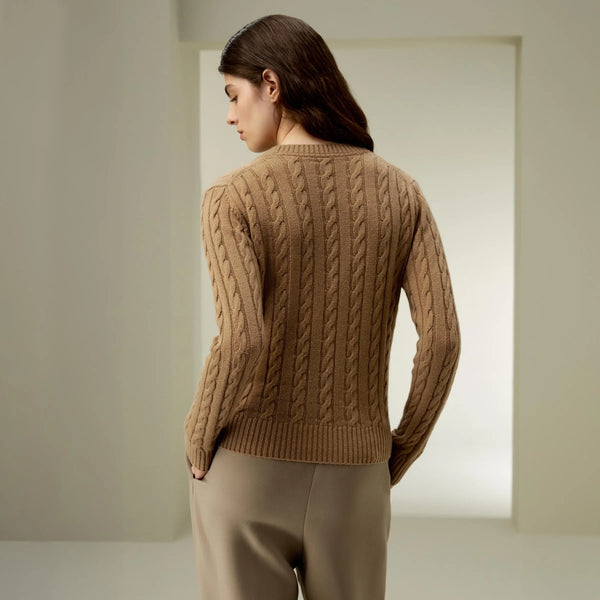 Pull Câble en Laine & Cachemire – Épure Classique au Chic Moderne