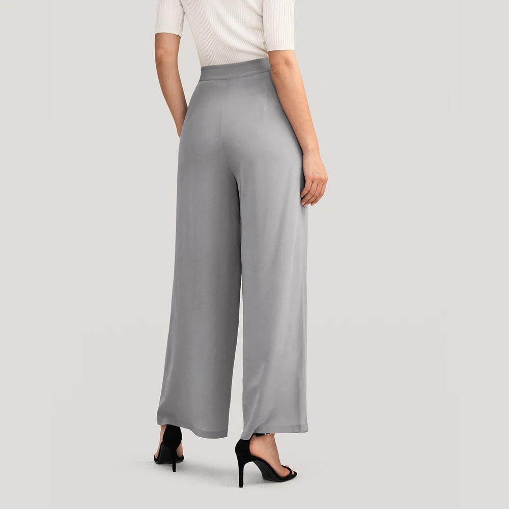 Pantalon Large en Soie Pure – Légèreté et Élégance Incomparables