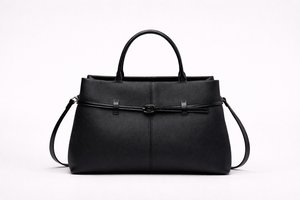Sac Cabas Structuré en Cuir Véritable – Élégance Business pour Femme Moderne