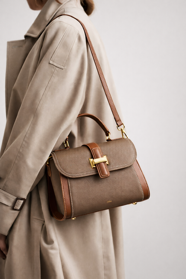 Sac à Main Tricolore en Cuir Véritable Togo – Élégance et Polyvalence Moderne