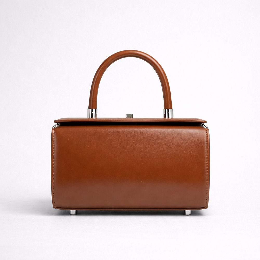 Sac à main femme structuré en cuir lisse – Design élégant