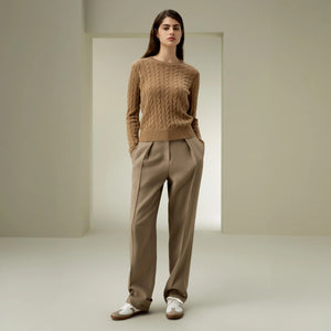 Pull Câble en Laine & Cachemire – Épure Classique au Chic Moderne