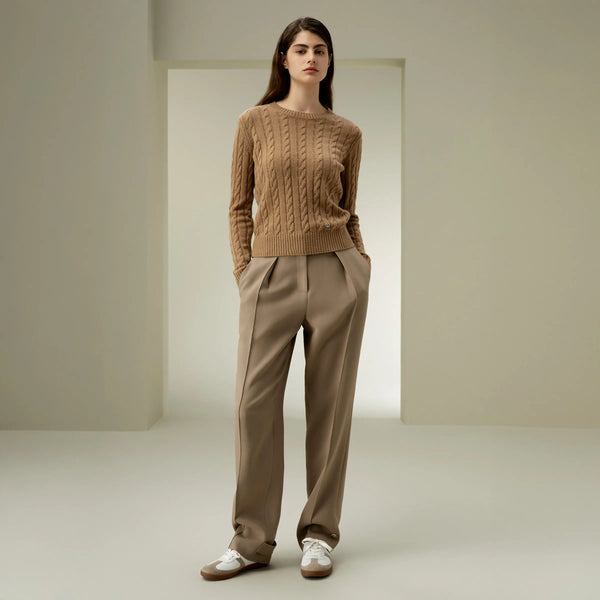 Pull Câble en Laine & Cachemire – Épure Classique au Chic Moderne