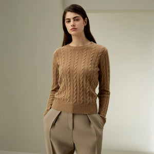 Pull Câble en Laine & Cachemire – Épure Classique au Chic Moderne